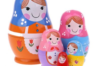 wholesales new custom Russian doll matryoshka Promotion gif toy Traditional Hand Painted wooden Russian nesting doll